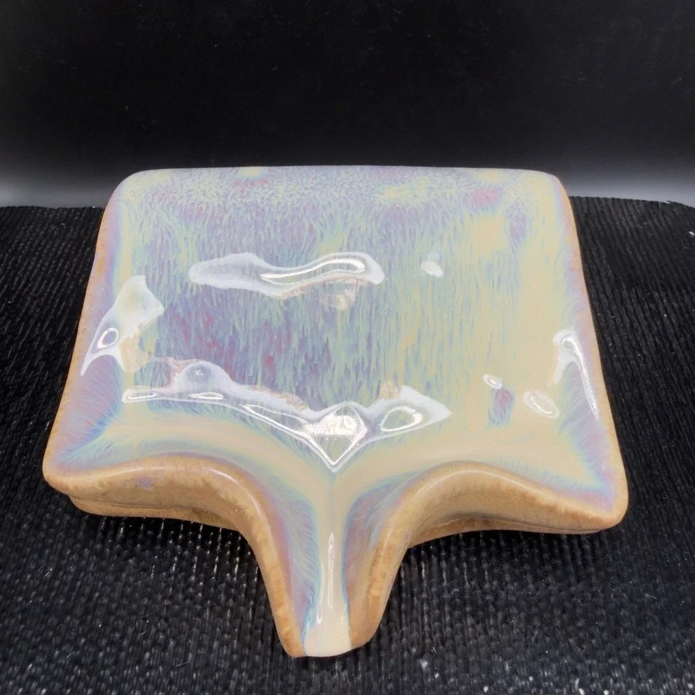 Artisan Drip Ceramic‎ Spoon Rest Pottery Kitchen Utensil Sponge Holder DripSpout